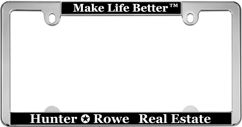 Hunter Rowe Chrome license plate frame (All states) New Style